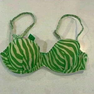 Marie Jo Balcony Bra Padding XS. Zebra print w/leopard print Straps . No tags